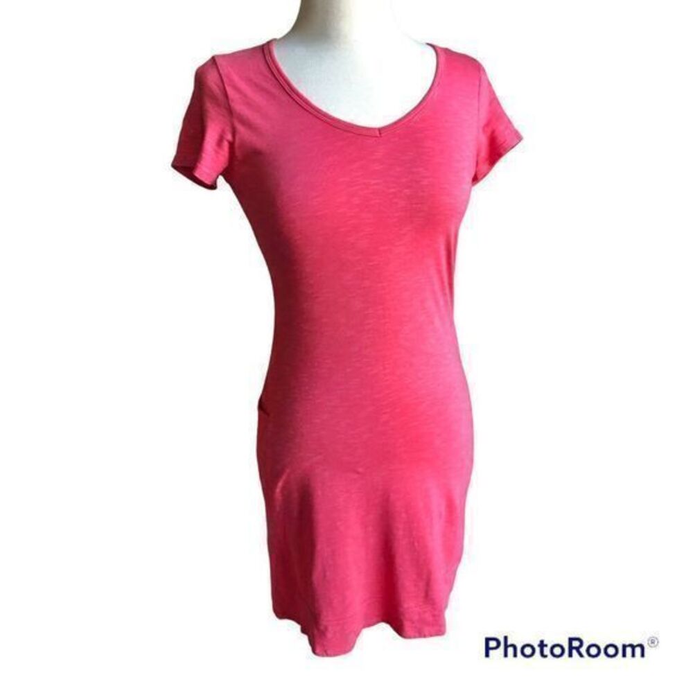 Toad and Co coral pink pocket side athletic organic cotton dress xs